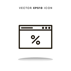 Online sale cyber monday vector icon