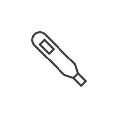 Electronic thermometer outline icon. linear style sign for mobile concept and web design. Modern thermometer simple line vector icon. Symbol, logo illustration. Pixel perfect vector graphics