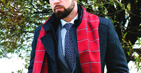 Men's spring business suit and coat