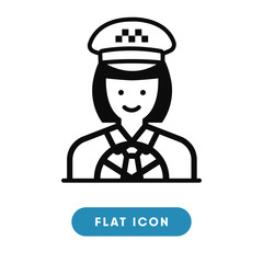 Taxi driver vector icon