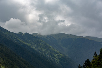 panoramic view of the mountains in uzungol trabzon