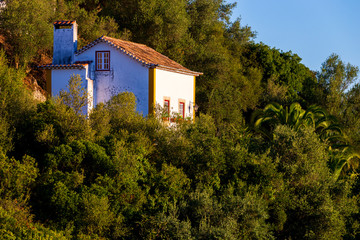 Fototapeta na wymiar A view of typical vintage house with tile roof