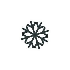 Snowflake icon or logo. Christmas and winter theme symbol. Vector and illustration. xmas icon