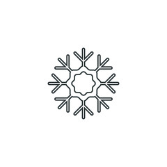 Snowflake icon or logo. Christmas and winter theme symbol. Vector and illustration. xmas icon