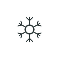 Snowflake icon or logo. Christmas and winter theme symbol. Vector and illustration. xmas icon