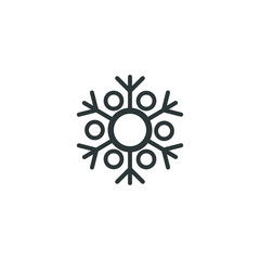 Snowflake icon or logo. Christmas and winter theme symbol. Vector and illustration. xmas icon