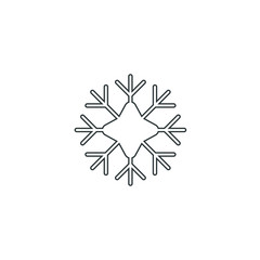 Snowflake icon or logo. Christmas and winter theme symbol. Vector and illustration. xmas icon