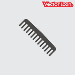 Comb icon isolated sign symbol and flat style for app, web and digital design. Vector illustration.