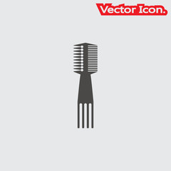 Comb icon isolated sign symbol and flat style for app, web and digital design. Vector illustration.