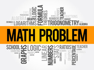 Fototapeta premium Math problem word cloud collage, education concept background