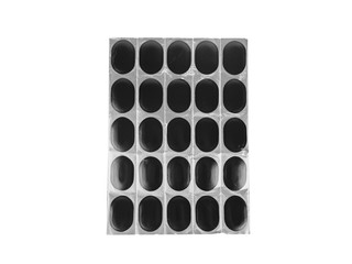 Natural rubber cold patch vulcanized, To repair the tires and protect it to leakage isolated on white background.