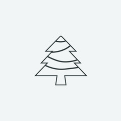 Christmas Tree icon, Xmas tree symbol, New year icon symbol