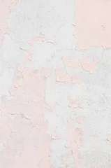 Tuinposter Verweerde muur oude roze muur