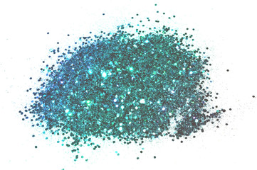 Fototapeta na wymiar Textured background with blue glitter sparkle on white