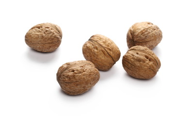 Walnuts, isolated on white background