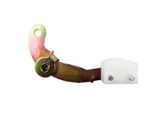 Motor parts, Arm comp cam chain tensioner adjuster for motorcycle on white background.