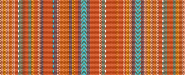 Wall murals Ethnic style Blanket stripes seamless vector pattern. Background for Cinco de Mayo party decor or ethnic mexican fabric pattern with colorful stripes. Serape gesign