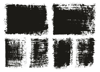 Paint Brush Wide Lines High Detail Abstract Vector Background Set 153