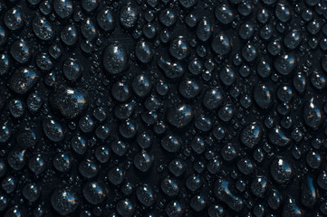 icy water drops, ice crystals, condensation, on a black background