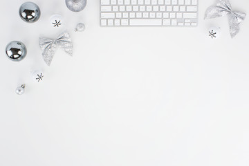 keyboard in white background