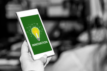 Innovation concept on a smartphone