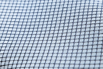 Iron cloth with white metal squares. Texture