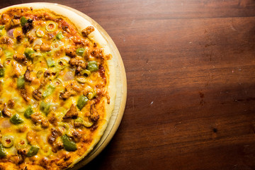 Pan Pizza half take from top left side