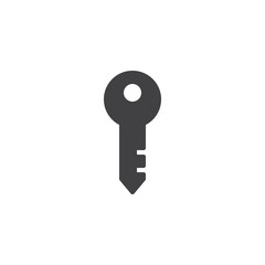 Door key vector icon. filled flat sign for mobile concept and web design. Key simple solid icon. Password Symbol, logo illustration. Pixel perfect vector graphics