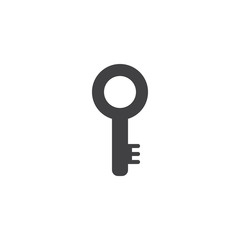 Key vector icon. filled flat sign for mobile concept and web design. Door key simple solid icon. Symbol, logo illustration. Pixel perfect vector graphics