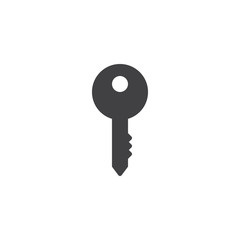 Key vector icon. filled flat sign for mobile concept and web design. Door key simple solid icon. Symbol, logo illustration. Pixel perfect vector graphics