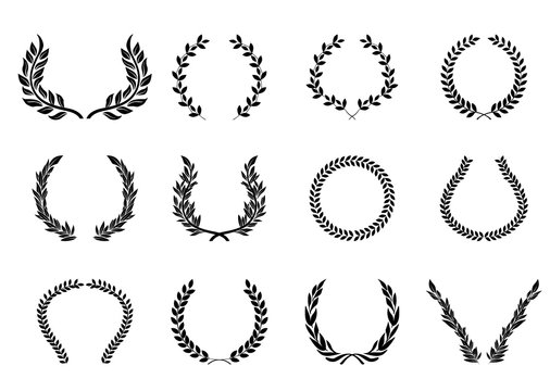 月桂樹のオーナメント（ブラック）ローレルリース｜飾り囲み・LAUREL　Wreath
