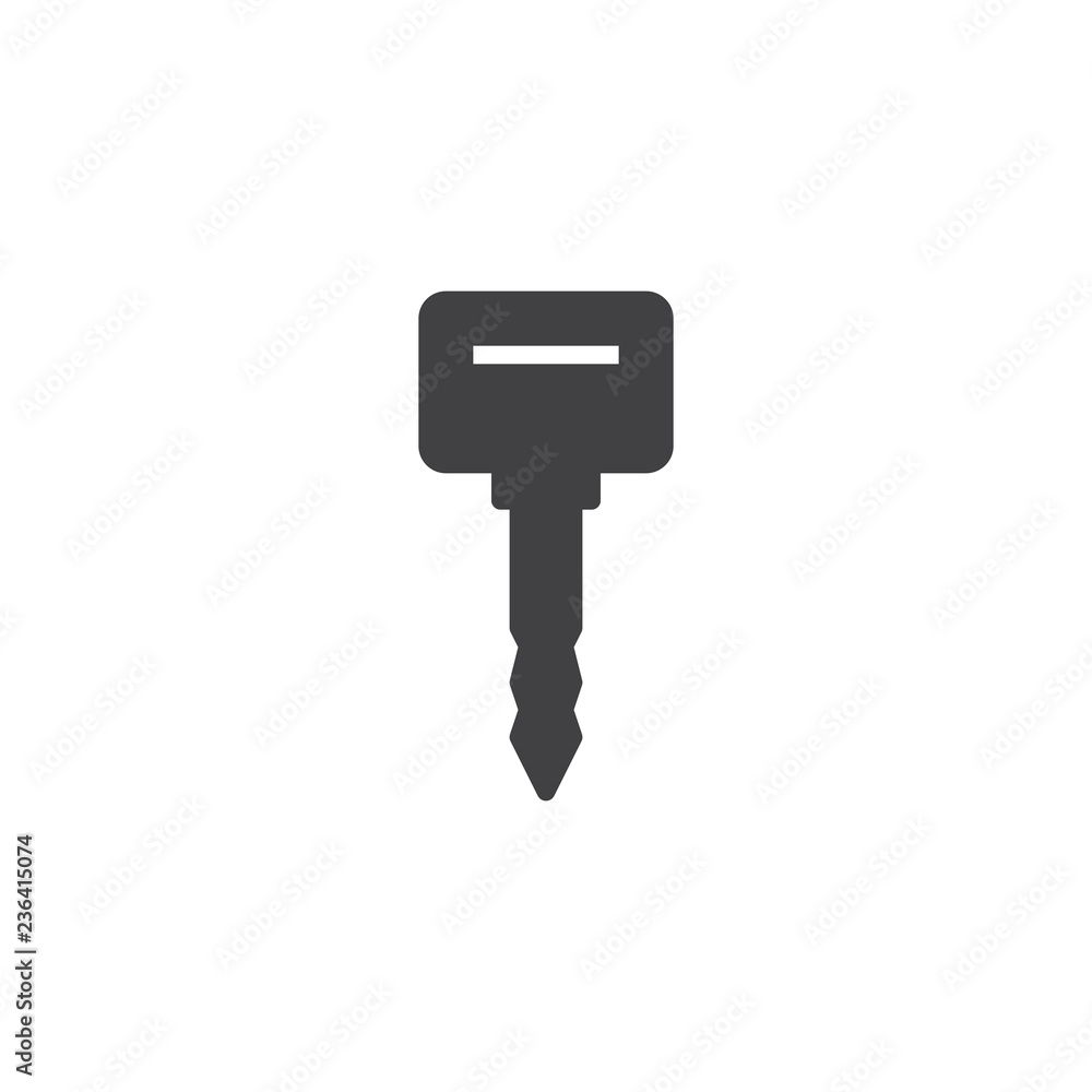 Poster car key vector icon. filled flat sign for mobile concept and web design. door key simple solid icon.
