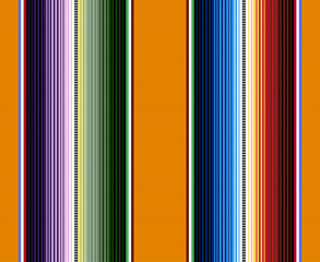 Blanket stripes seamless vector pattern. Background for Cinco de Mayo party decor or ethnic mexican fabric pattern with colorful stripes. Serape gesign
