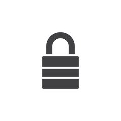 Padlock vector icon. filled flat sign for mobile concept and web design. Close lock simple solid icon. Security protection symbol, logo illustration. Pixel perfect vector graphics