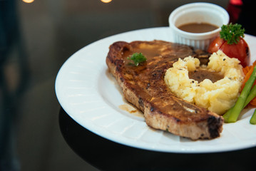 Pork steak with Mashed Potato