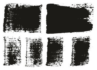 Paint Brush Wide Lines High Detail Abstract Vector Background Set 144