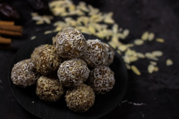 Vegan sweet delicious candy. Raw sweet ball