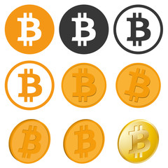 Cryptocurrency Bitcoin Icon Coins
