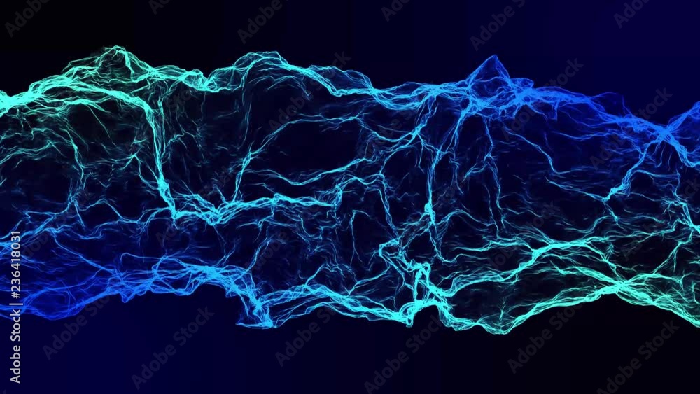 Poster horizontal slowly moving abstraction from particle lines