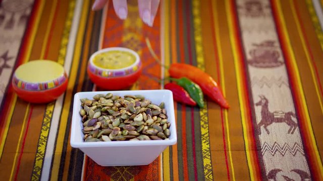 Pumpin seeds and chilli