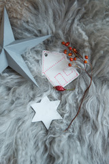 Skandinavisch schlichte Weihnachtsdekoration