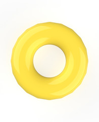 Swimming rings isolated on white background . 3d illustration