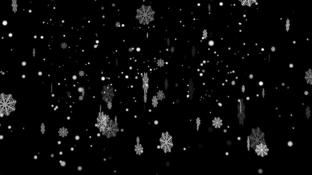 Winter seamless background. New Year background  with falling snowflakes.