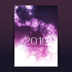 New Year Flyer, Card or Cover Design - 2019