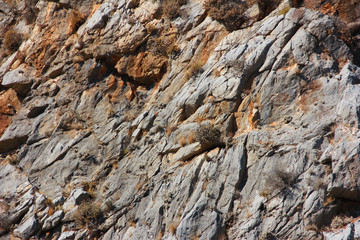 gray textured stone mountains