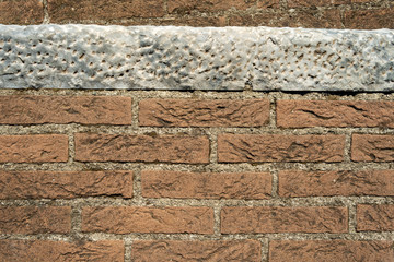 Background with Bricks and a Marble Slab
