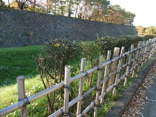 A moat and fence
