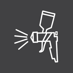  Airbrush icon vector. 