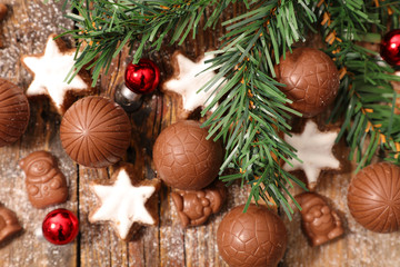 chocolate ball christmas decoration
