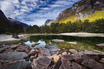 River Rauma in Romsdalen, middle Norway, late summer.